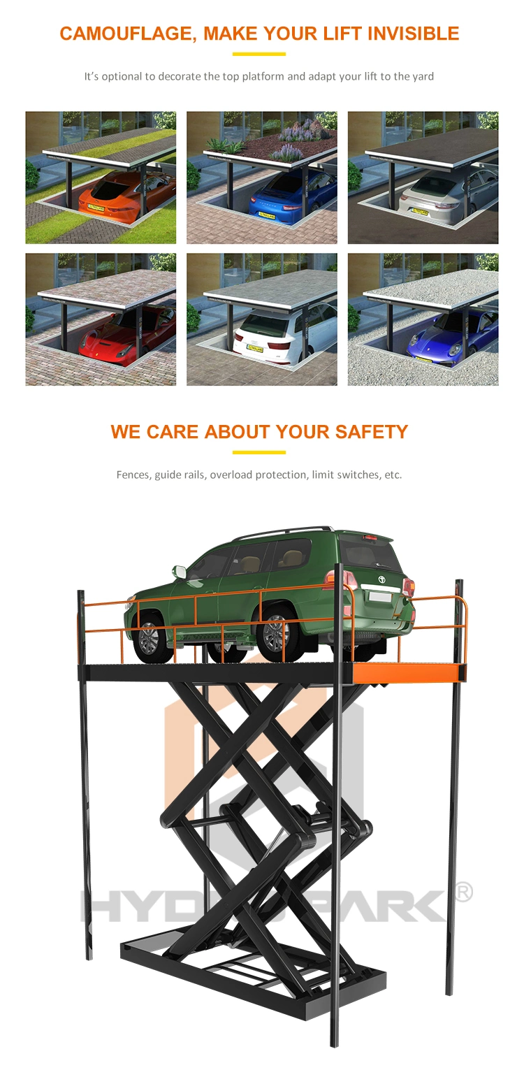 Customizable CE Scissor Car Lift Platform Car Elevator Parking Home Elevator Lift