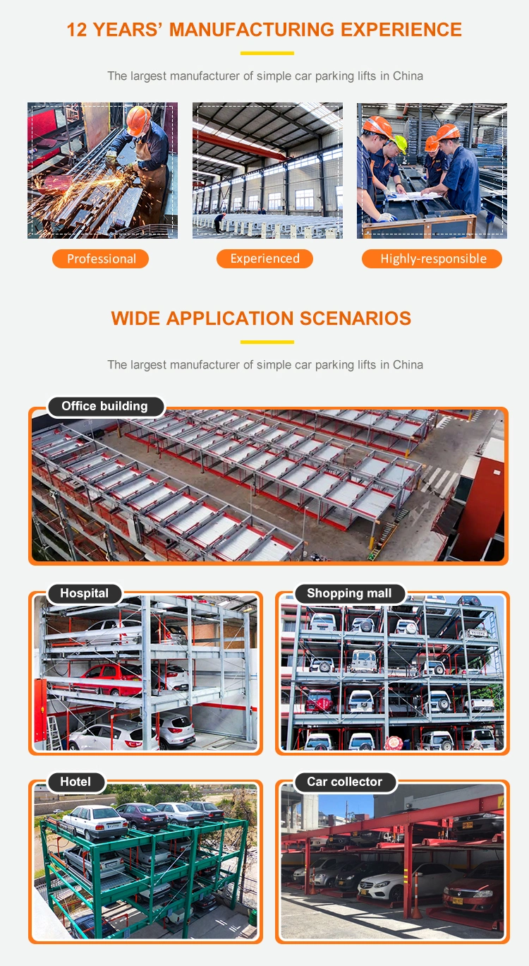 Hydraulic Semi Automatic Car Parking Equipment Multilevel Levels Smart Parking System