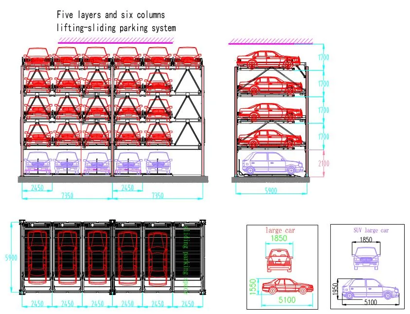 Multi Level Slide and Lift Semi Automated Puzzle Parking System